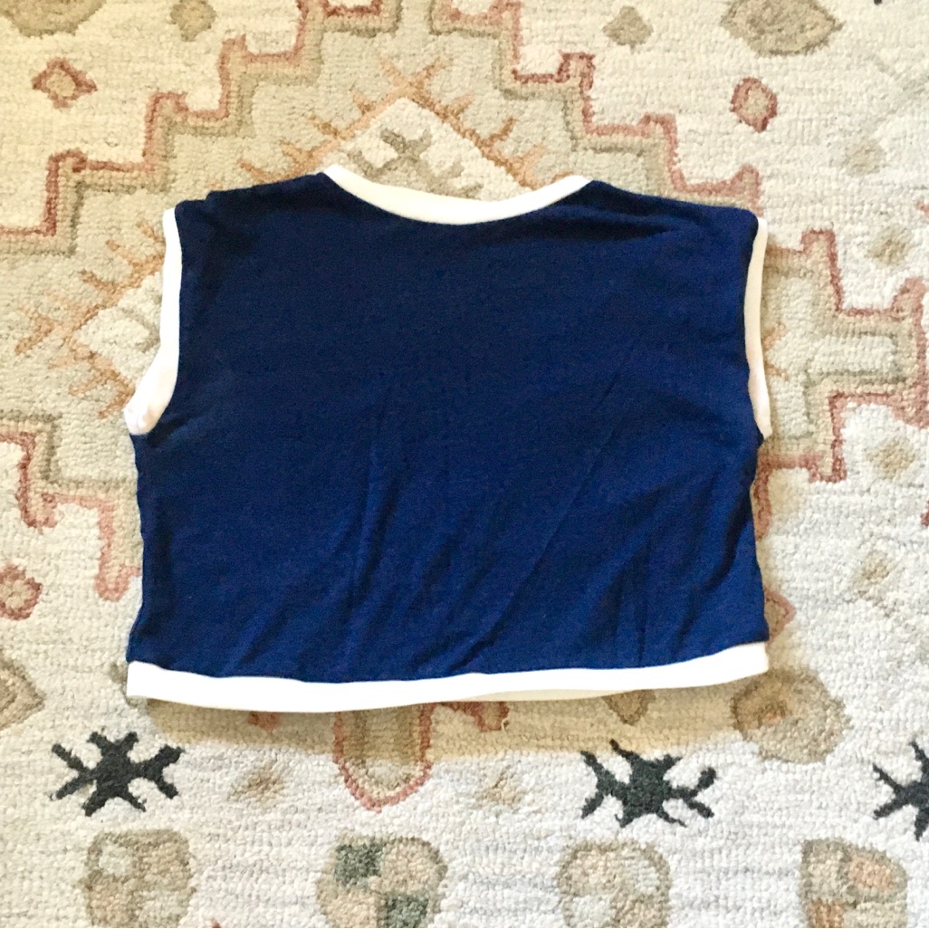Urban Outfitters Navy Crop Tshirt Small